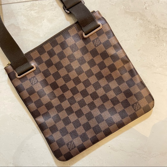 LOUIS VUITTON Damier Ebene Brooklyn Flat Pochette *MENS* - Picture 2 of 7
